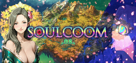 SOULCOOM official title artwork with a clothed fantasy character